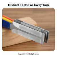 3 Pieces Precision Files Guitar Nut Slotting File Set Stainless Steel Luthier Tool Set Long-Lasting for Guitarists, DIY Hobbyists, Workshop