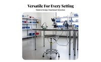 Anti Lab Stool Certified Gas Lift Adjustable Height Rolling Stool Thick Cushi Single D Seat Swivel Chair for Factory Workers