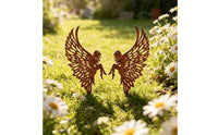 2 Pieces Hollow-out Angel wing decor Rustic Elegance Enchanting Angel Wall Home Decor Decoration for Living Room