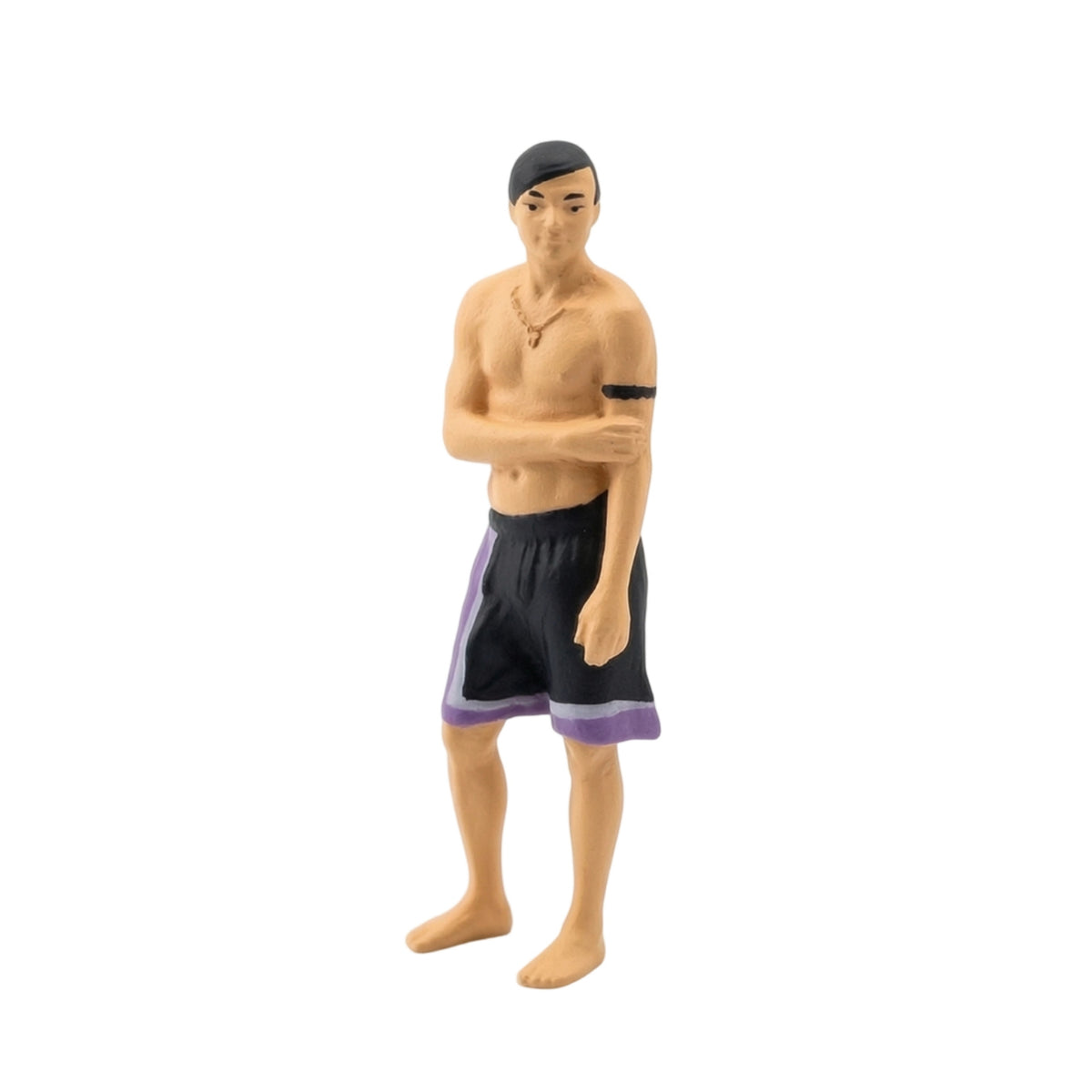 Miniature Human Figurine Realistic Standing Male Figure Tiny Painted Miniatures for Hobbyists, Collectors, Dioramas