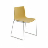 Colorful Choices Stackable Armless Chair Space-Saving Molded Plastic Shell Chair Modern Design Seating Furniture Minimalist design for Office Workers, Restaurant Owners, Training Room, Cafe, Study, Kitchen