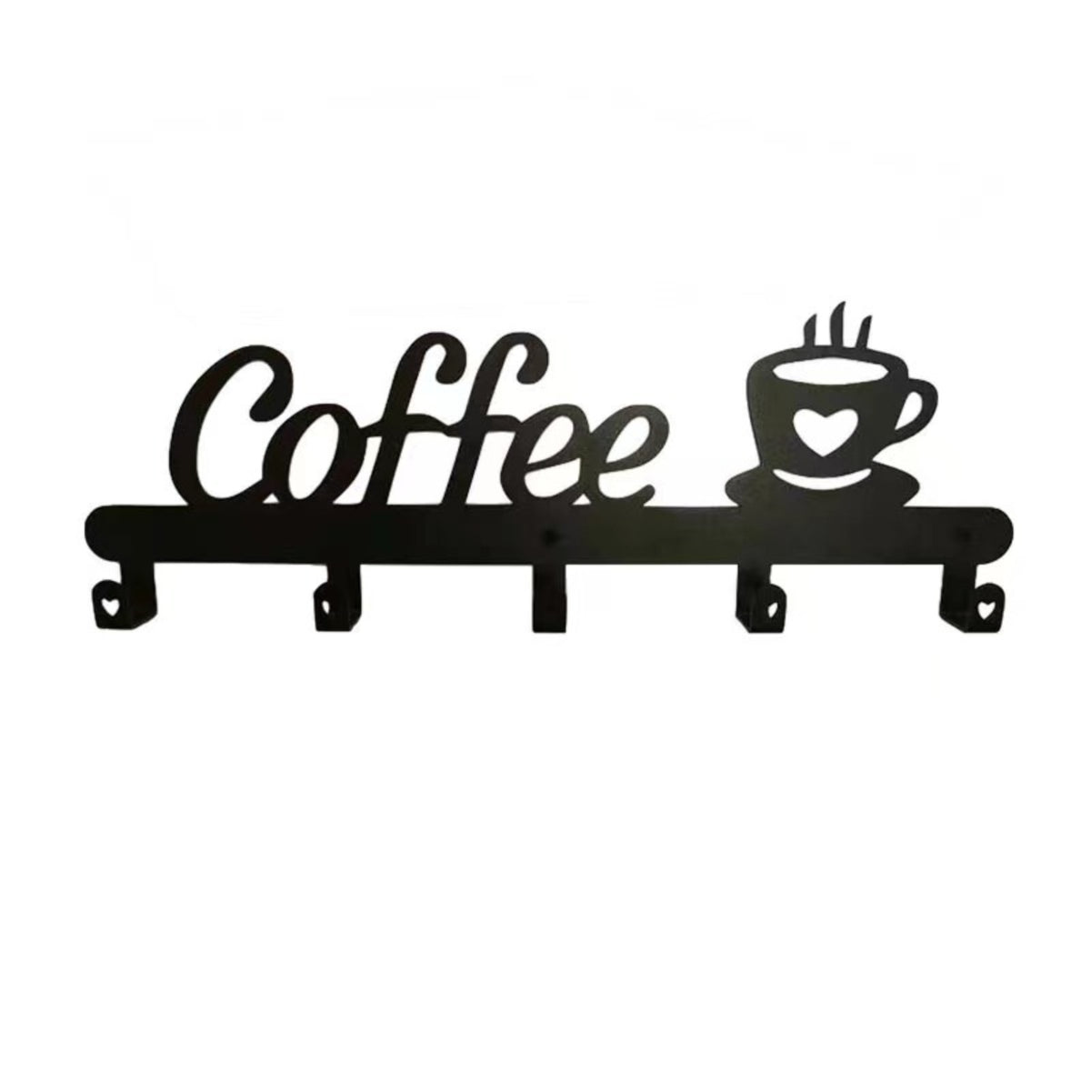 Decorative Coffee Mug Rack Metal Coffee Mug Holder Easy Installation Heavy-Duty for Kitchen