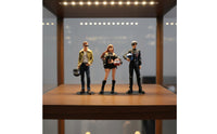 3 Pieces 1/64 Scale Biker Figures Highly Detailed Miniature Biker Realistic Details 1/64 Scale People Models for Collectors