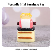 Realistic Design Dollhouse Room Furniture Cute Design Miniature Furniture Set Develops Creativity for Doll Collectors, Hobbyists, Dollhouses
