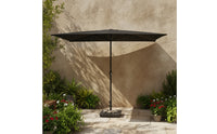 Half Rectangular Outdoor Shelter-Saving Wall-Side Umbrella Easy to Install Rectangular Parasol for Balcony, Garden