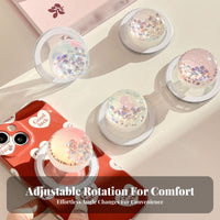 360° Rotation Attractive Glitter Ph Single Grip Strong Magneticic Ic Element Rotating Fold-out Ph Single Stand Universal Compatibility