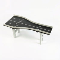 Elevated Bridge Model Section Miniature Roadway Model with Support Legs Modular Textured for Architectural Display