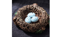 Miniature Bird Nest Realistic Bird Nest Ornament Artificial Figurine for Crafters, Fairy Gardens, Miniature Gardens