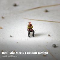 1:64 Scale Human Figure Highly Detailed 1:64 Scale Figure Tiny Landscape Decoration Realistic Features Miniature Scene