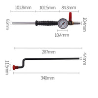 Fast Inflation Tire Inflator with Pressure Gauge Easy to Read Gauge Extended Truck Tire Inflator Reinforced Crank for Mechanics, Garage