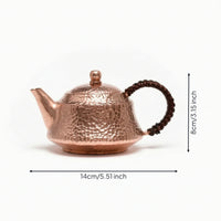Copper Teapot Vintage Hammered Teapot Gas Teaware for Tabletop
