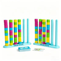 Bright Colors Color Sorting Game Includes Cards Hoop Stacking Game Instruction Manual Color Sorting Board Small Rectangular
