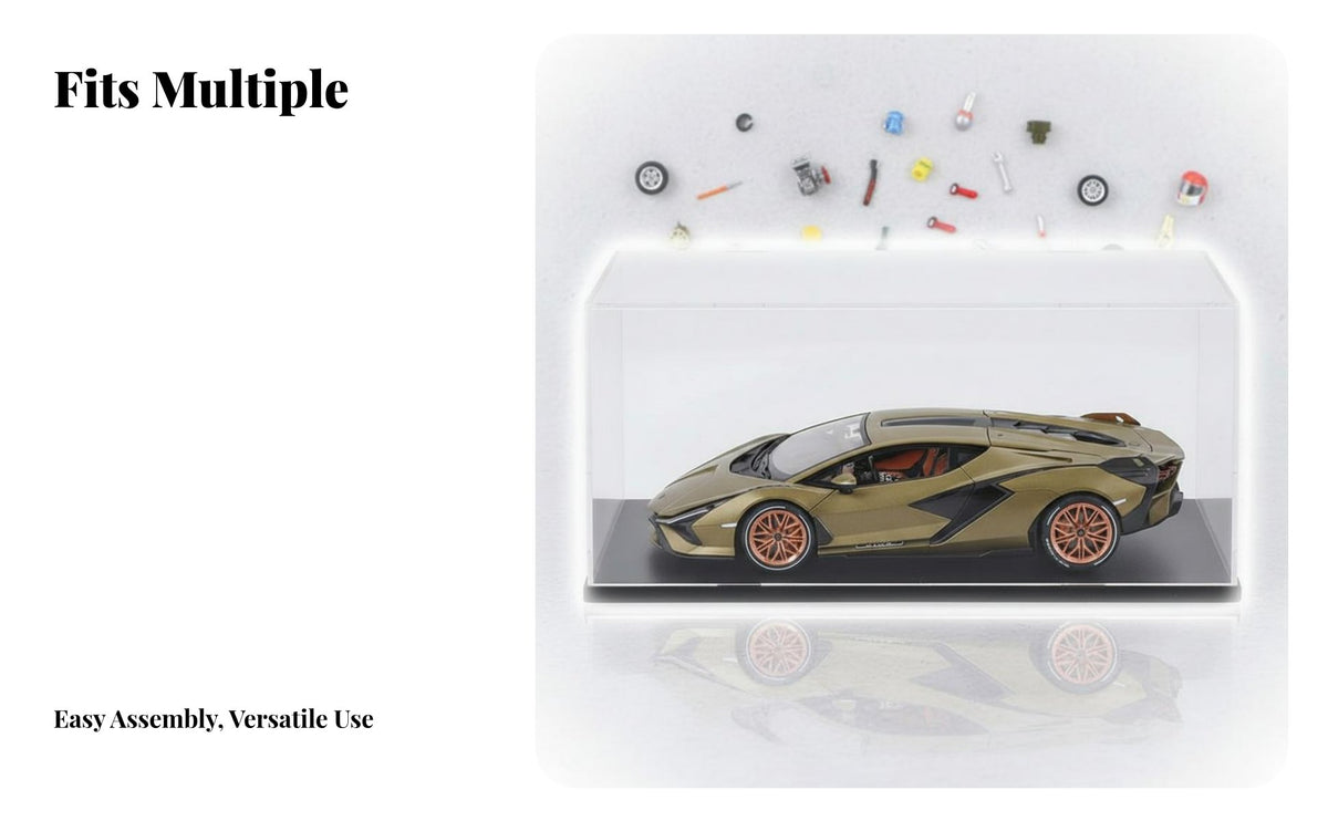 Acrylic Display Case Dust-Resistant Transparent Showcase Car Showcase Scratch-Resistant Transparent Showcase Model Enclosure for Collectors