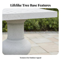 Nature-Inspired Design Faux Tree Stump Stool Weather-Resistant Faux Tree Stump Pedestal Sturdy Construction Garden Seating Whimsical Details for Gardeners, Homeowners, Landscape Designers, Courtyard, Yard, Park, Porch