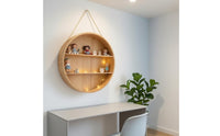 Hanging Display Shelf Rustic Round Wall Shelf Easy to Hang