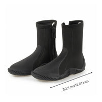 Diving Boots Vulcanized Diving Booties with Zipper Anti-Slip for Cold Water
