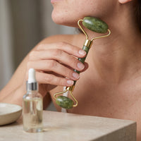 Zinc Alloy Jade Roller and Gua Sha Set for Face and Body Massage