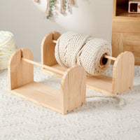 Wooden Yarn Spool Rack Natural Wood Yarn Spool Rack Craft Organizer Open-Frame Sturdy for Knitters, Knitting, Crochet