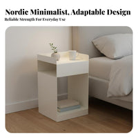 Space Saving Design Mobile Sofa Side Table Rounded Rim S 3 Tier Metal Side Table Long-Lasting Carbon Steel 3-Tier Bedside Nightstand Raised Rim Top for Apartment Dwellers, Homeowners, Students, Living Room, Bedroom, Small Areas, Home from Ice