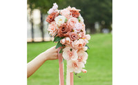 Waterfall Bridal Floral Arrangement Rustic Elegant Blossom Wedding Floral