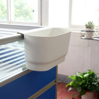 Plant Pots and Hanging Basket for Outdoor Plants, Semi-Circular Hanging Plant with Detachable Hooks, Railing Wall Planter for Balcony Decor