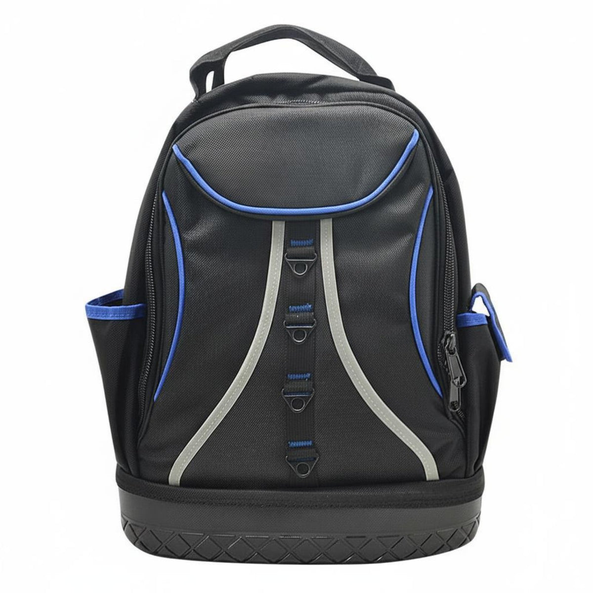 Large Capacity Electrician Tool Bag Wear-Resistant Heavy Duty Tool Backpack Wide Mouth Opening Multi-Pocket Work Backpack Waterproof for Electricians, Technicians, Maintenance Workers, Construction, Job Site, Home Repair