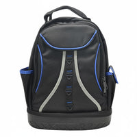 Large Capacity Electrician Tool Bag Wear-Resistant Heavy Duty Tool Backpack Wide Mouth Opening Multi-Pocket Work Backpack Waterproof for Electricians, Technicians, Maintenance Workers, Construction, Job Site, Home Repair