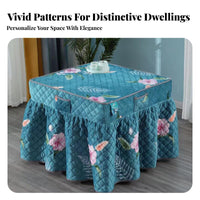 Electric Warming Device Coverlet Heat Trapping Square Warming Blanket Soft Milk Fleece Quilted Heater Table Cover for Families, Seniors, Winter Season