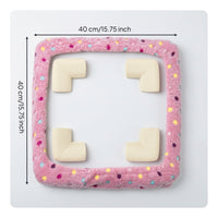 Safeguarding Embroidery Frame Cover with Corner Protectors Soft Embroidery Hoop Cover with Corner Protectors Padded Grime Guard Square for Crafters, Cross Stitch