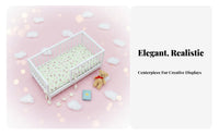 Decorative Piece Miniature Baby Crib Imaginative Play 1/12 Scale Doll Bed Realistic Design 1:12 Scale Doll Crib Highly Detailed for Collectors, Hobbyists, Miniature Scene Building
