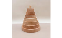 Wooden Stacking Toy Educational Block Set with Pegs Developmental for Daycare