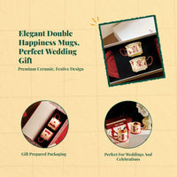 Ceramic Coffee Mug Set Wedding Engagement Gift Box