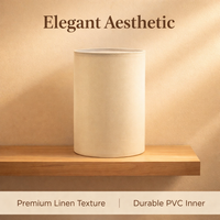 Light Shade with Grid Linen Texture for Table Lamp, E27 Fitting Lampshade for Bedroom PVC Reinforced Textile Construction