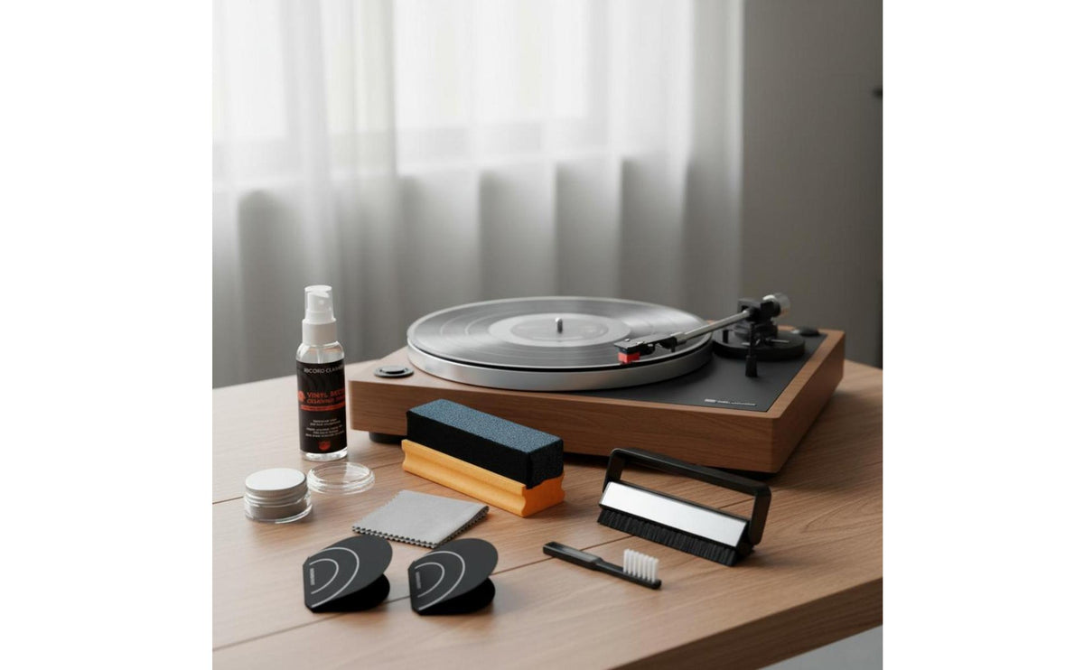 Anti-Static Vinyl Vinyl Cleaning Kit Includes Storage Case Turntable Cleaning Kit Audio Accessory for DJs