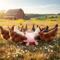 Automatic Chicken Feeder Waste-Reducing Design Chick Feeder Hanging Chicken Feed Bucket for Home Flock Raisers, Farm