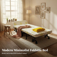 Four-Fold folding bed Foldable Design Adjustable Reclining folding bed Multi-Functional Folding Bed for Office Workers, Caregivers, Hospital, outing, Outdoor