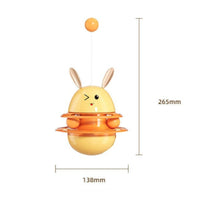 Domed Ball Track Cat Toy Self-Righting Bunny Cat Toy Cartoon Face Pet Accessory Glossy