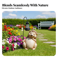 Hedgehog Solar Lamp Energy Saving Hedgehog Garden Lantern Solar Creature Statue Waterproof Creature Figurine Lamp for Yard