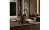 Sitting Greyhound Statue Decorative Greyhound Statue Glossy Ornament for Homeowners, Art Lovers, Entryway, Bookshelf
