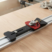 Saw Rail Square Aluminum Alloy 90 Degree Rail Stop CNC Machined Track Saw Angle Fence for Carpentry, Workshop
