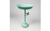 Metal Pedestal Bird Bath Weighted Bird Bath with Stand Patio Garden Decor Yard for Gardeners