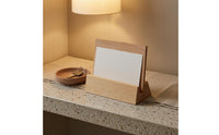 Rectangular Wooden Calendar Stand Slot Design Wooden Card Stand Multifunctional Desk Decor Minimal