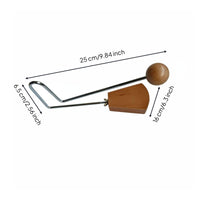 Vibraslap with Metal Frame Handheld Wooden Vibraslap Rhythmic Hand Percussion for Artists, Students, Studio, Music Lessons, Classroom