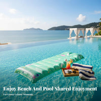 Long-Lasting PVC Material Inflatable Pool Mattress Buoyant Water Floating Mat Waterproof Adult Pool Raft Portable for Adults, Beach, Lake, Vacation