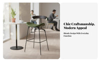 Nordic Aesthetic Saddle-Seat Stool Industrial Design Saddle Seat Bar Stool With Backrest Countertopstool Minimalist Aesthetic for Homeowners, Families, Business Owners, Restaurant, Kitchen, Dining Area, Home Office
