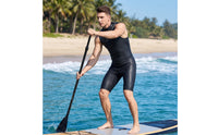 2mm Sleeveless Shorty Wetsuit Rear Zip One-Piece Shorty Wetsuit Smooth Skin Swimwear Close-Fitting for Divers, Swimmers, Diving, Snorkeling, Watersports