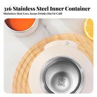 Includes Tea Infuser Large Capacity Vacuum Thermal Bottle Leak-Proof Stainless Steel Thermal Jug Keeps Hot or Cold 24 Hours for Campers, Car