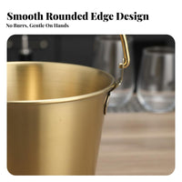 Stainless Steel Snack Pail Easy to Clean Potato Sticks Serving Pail Potato Sticks Holder Long-Lasting Metal Food Pail With
