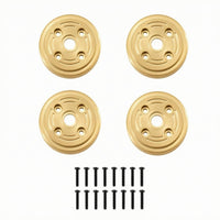 4 Pieces CNC Brass Mounting Weights Easy to Install Brass Crawler Weights Stable Crawler Wheel Weight