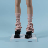 Ribbed 1/6 Scale Doll Socks Long Doll Leg Socks Slightly Wrinkled Miniature Knee-High Sock Wide Top